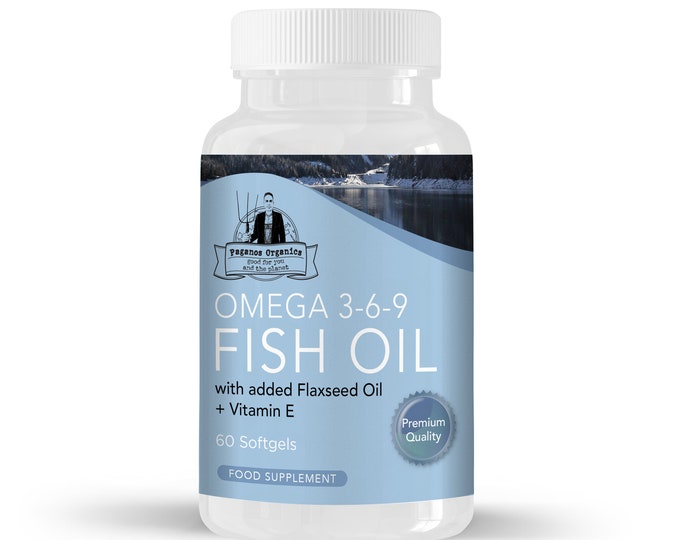 Featured listing image: Omega 3-6-9 Fish Oil (With added Flaxseed Oil + Vitamin E) 60 Softgels