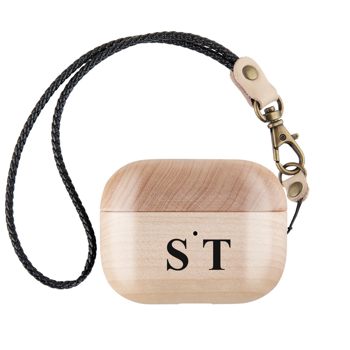 Personalized Airpods Pro Wood Leather Case Custom Engraved Etsy