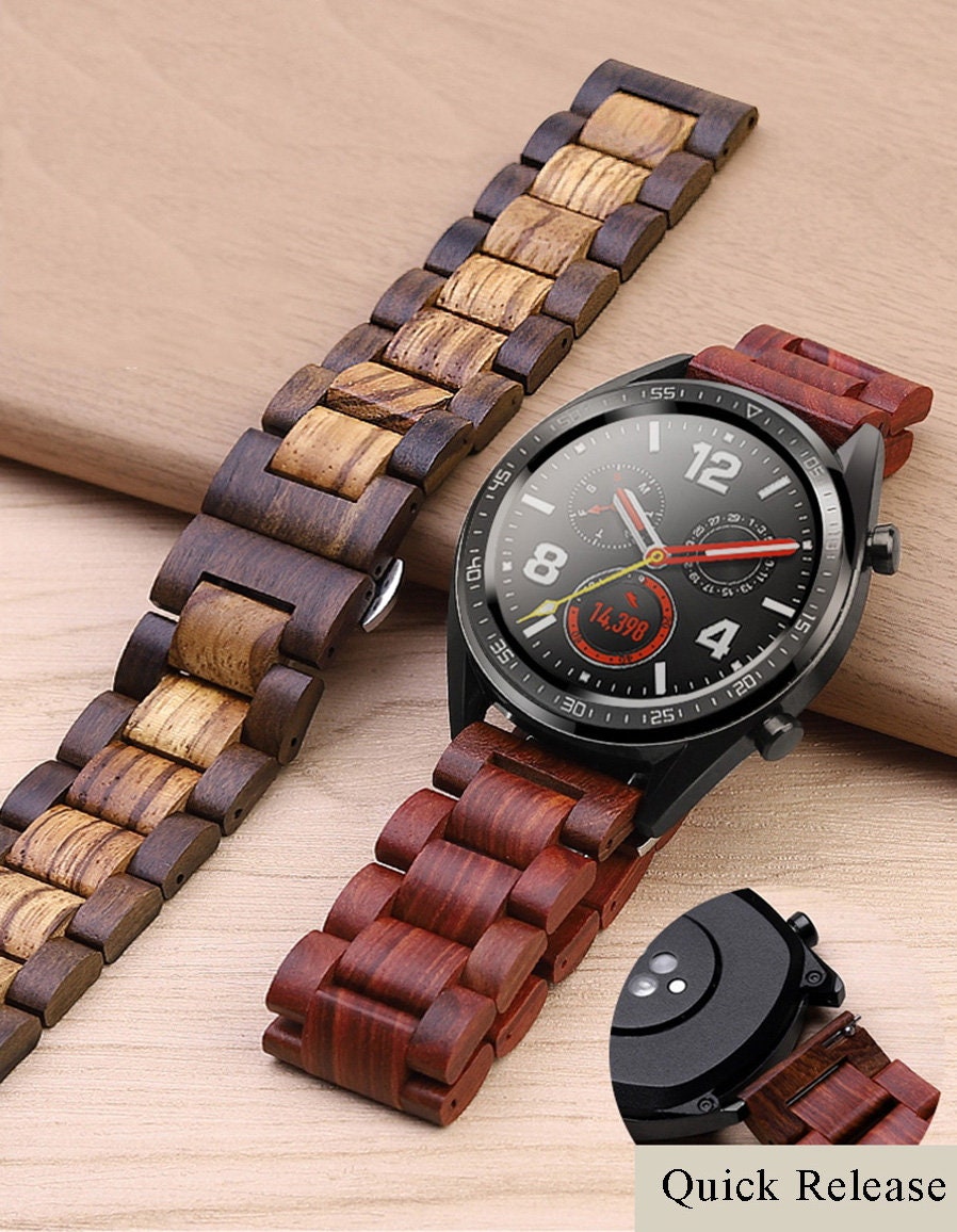20mm 22mm Wooden Watch Bandgalaxy 46mm Personalized Gear S3 Etsy