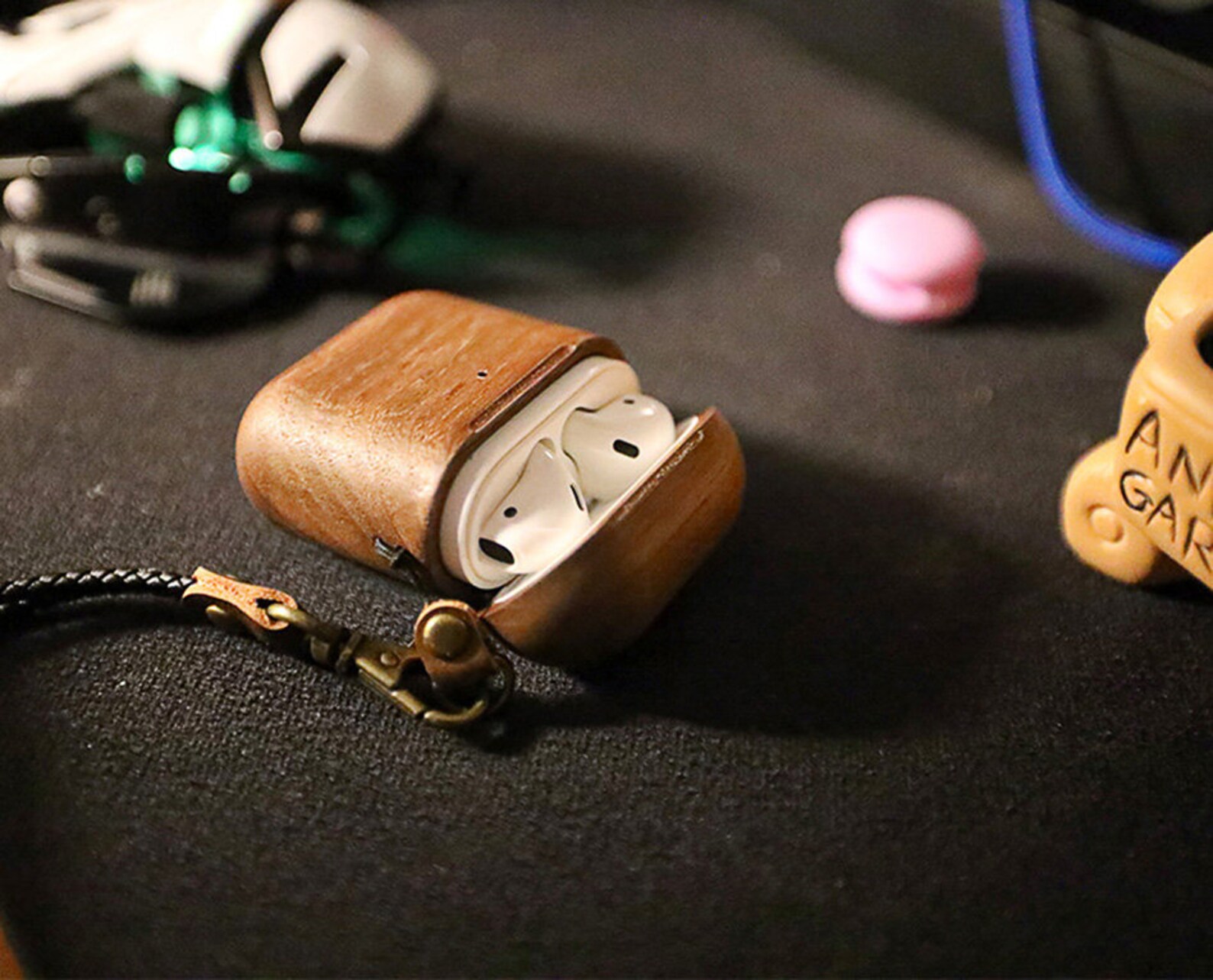 Airpods Case Custom Engraved Airpods 1/2 Wooden Case With Etsy