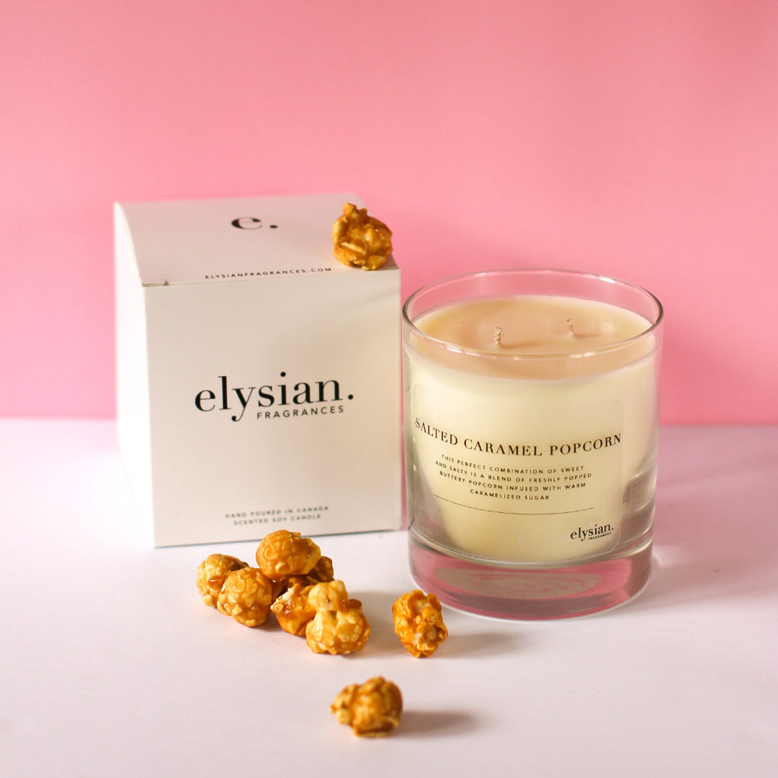 Salted Caramel Popcorn Natural Luxury Scented Candle Etsy