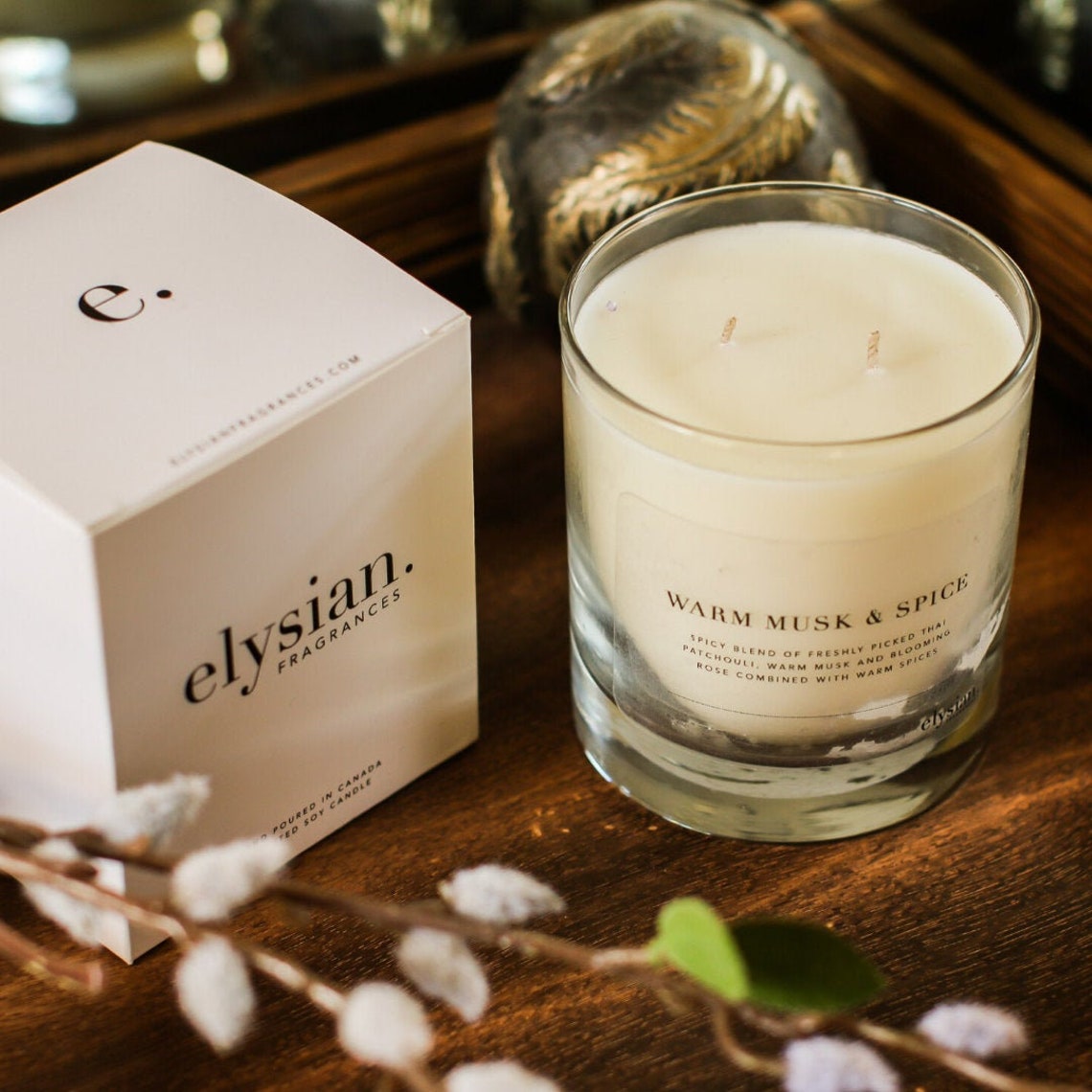 Warm Musk & Spice Natural Luxury Scented Candle Etsy