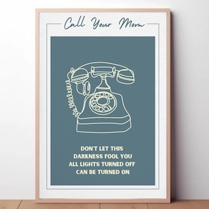 Call Your Mom inspiriert Lyrik Digitaler Download - Poster