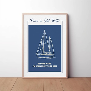 Pain is Cold Water INSPIRED Digital Poster, Wall Art, Room Decor