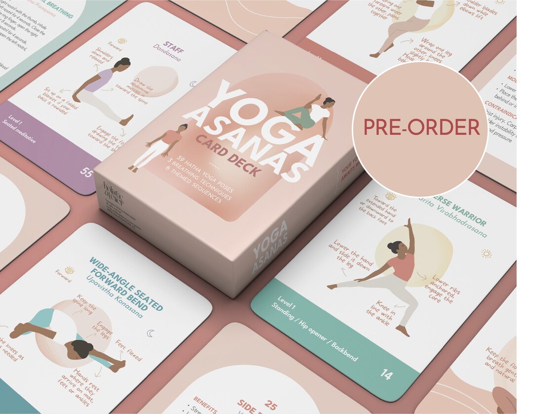 Preorder Yoga Asanas Card Deck With Teaching Cues, Modifications and