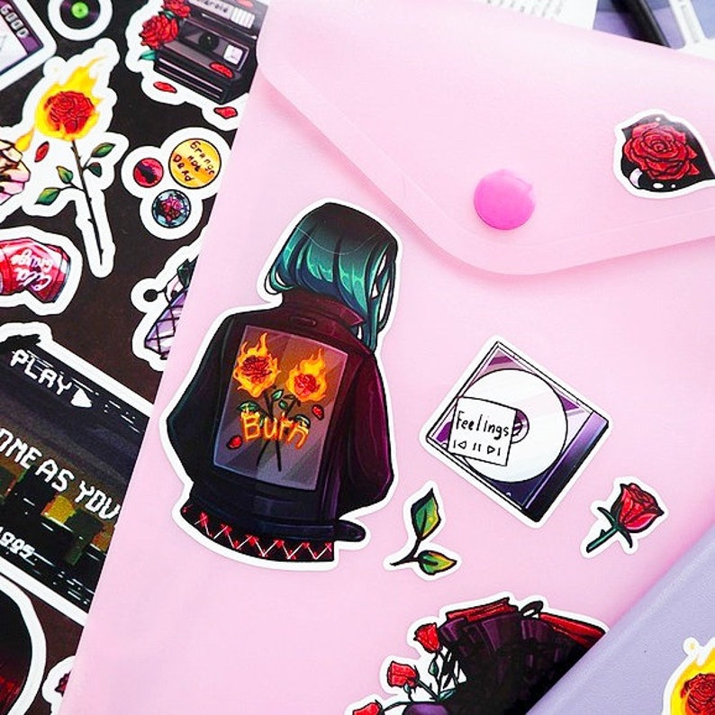 GRUNGE STICKER Sheet Set Pack Grunge Dark Punk vinyl Music | Etsy