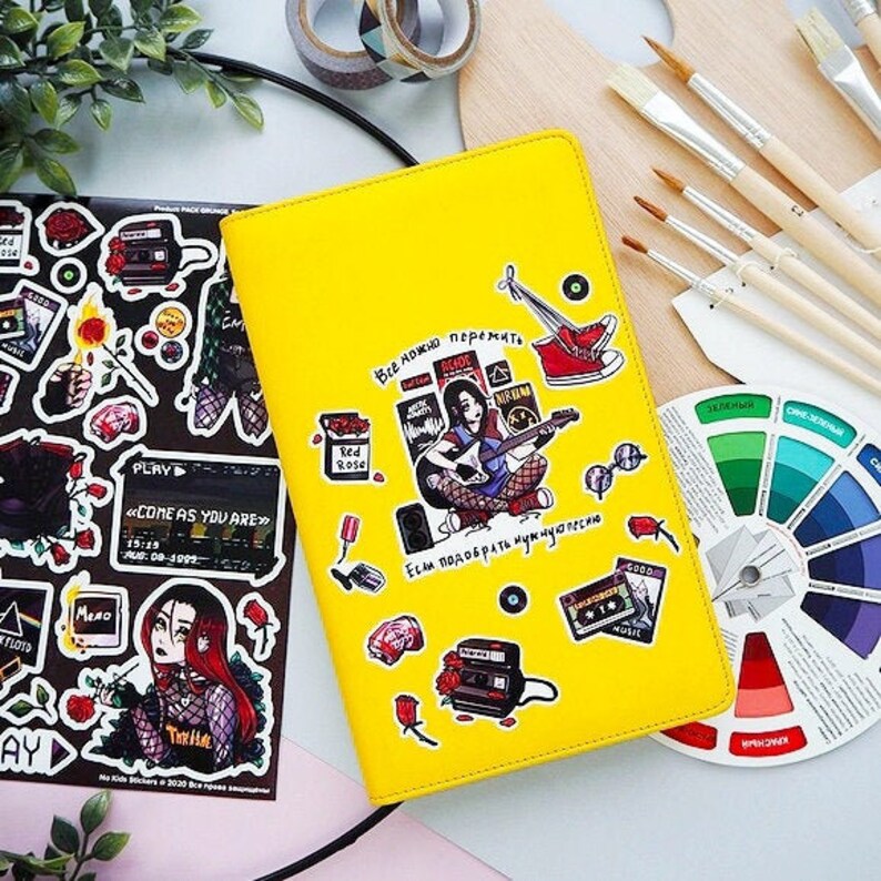 GRUNGE STICKER Sheet Set Pack Grunge Dark Punk vinyl Music | Etsy