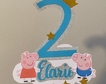 Tortenaufleger PEPPA WUTZ PEPPA PIG Eßbar Personalisiert Geburtstag