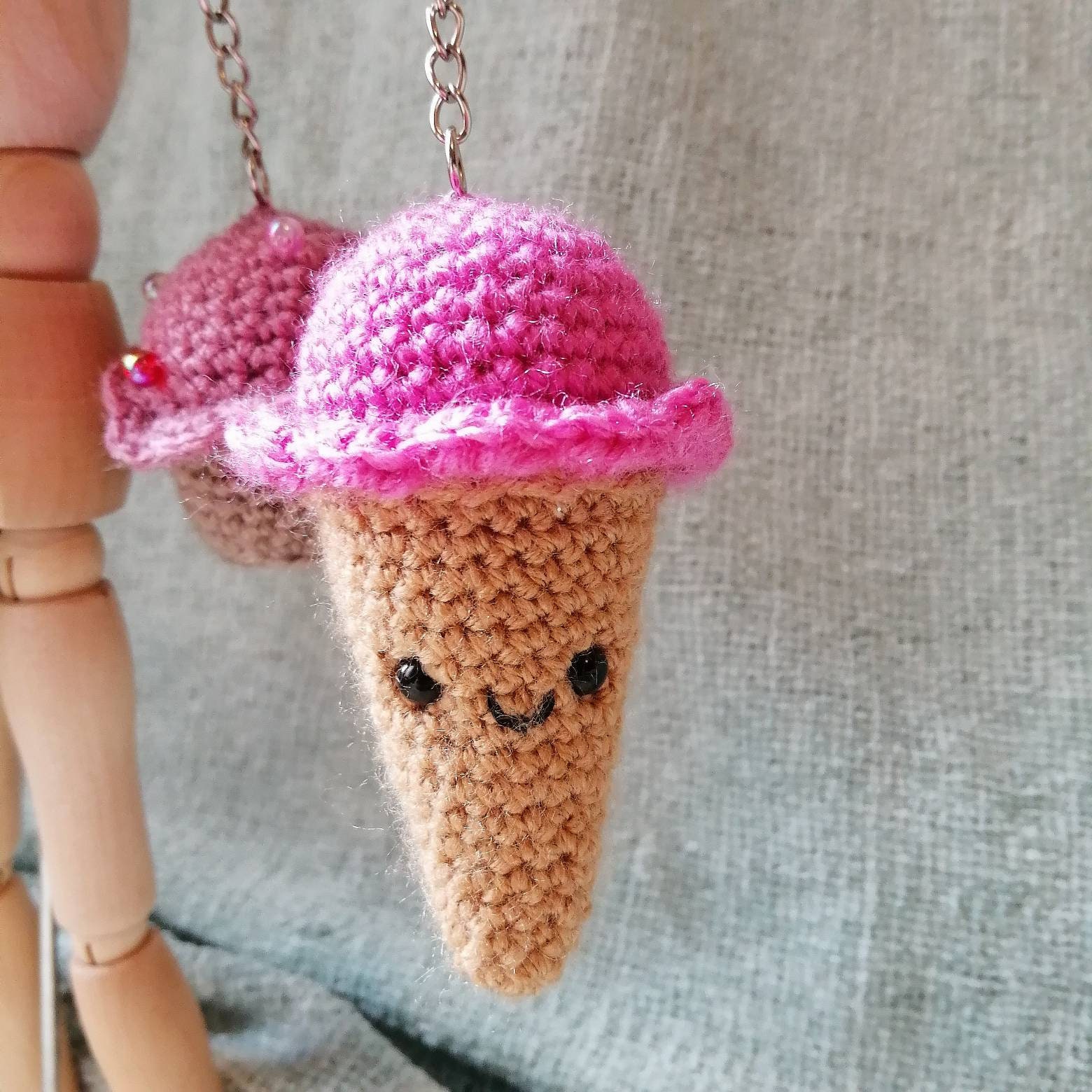 Ice Cream Keychain Etsy