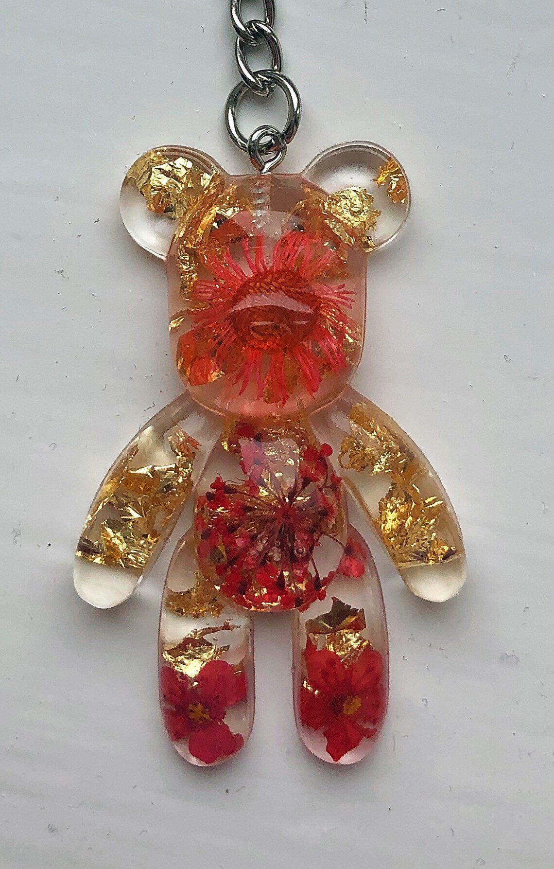 Teddy bear key ring Etsy