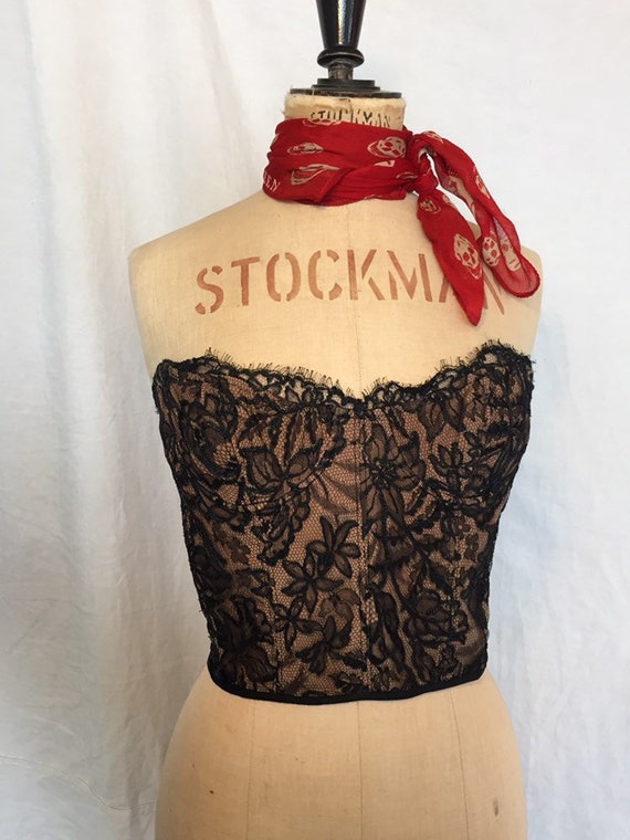 Incredible Vintage lace French Bustier/bralette