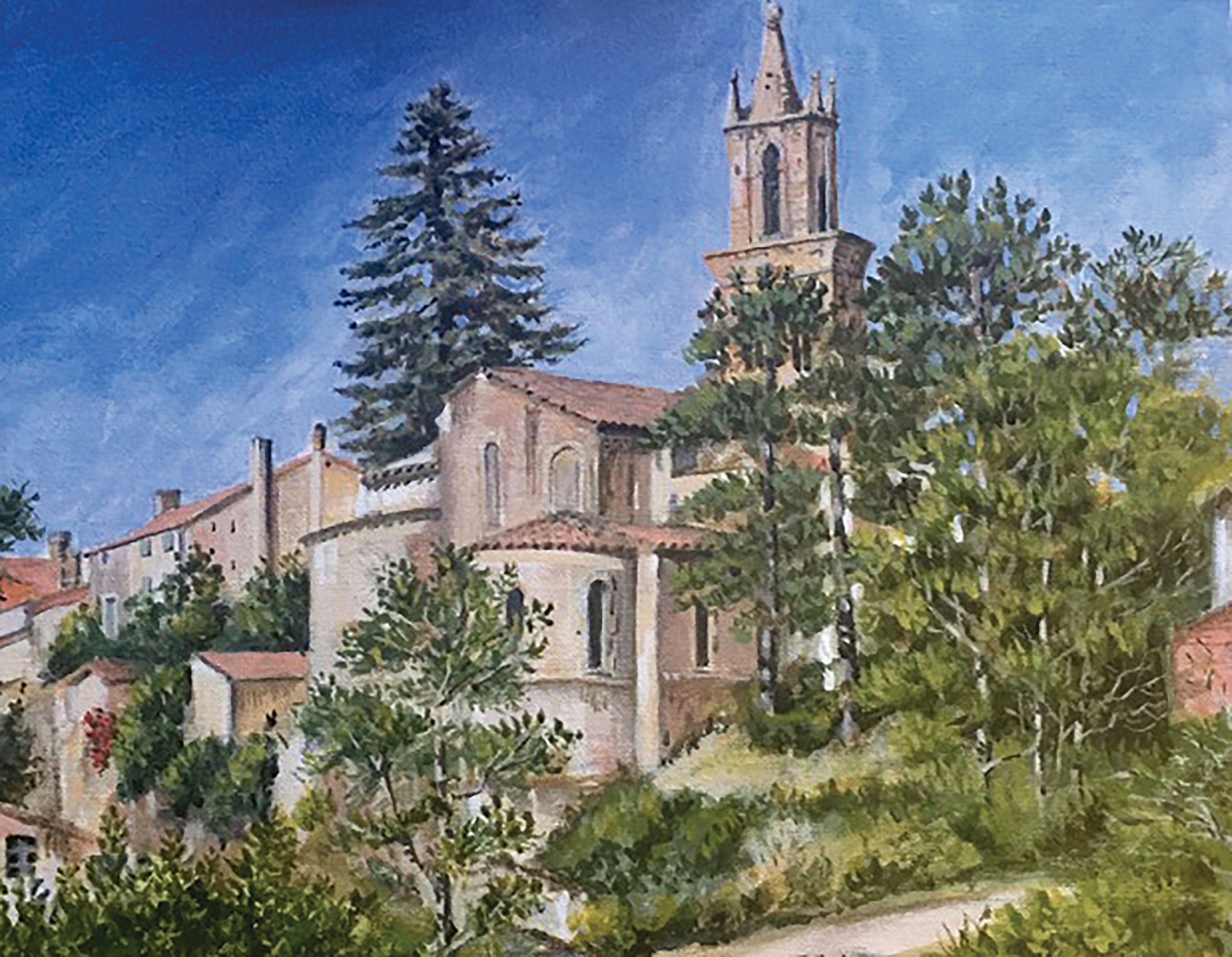 View of the Village La Cassaigne Languedoc South of France Etsy