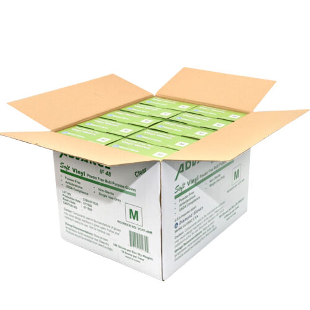 Vinyl Gloves 1000 Case Disposable Gloves IF48 Clear Advance Etsy