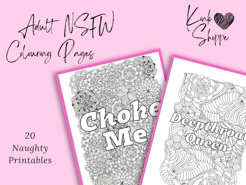 Adult NSFW Naughty Printable Colouring Pages - Etsy
