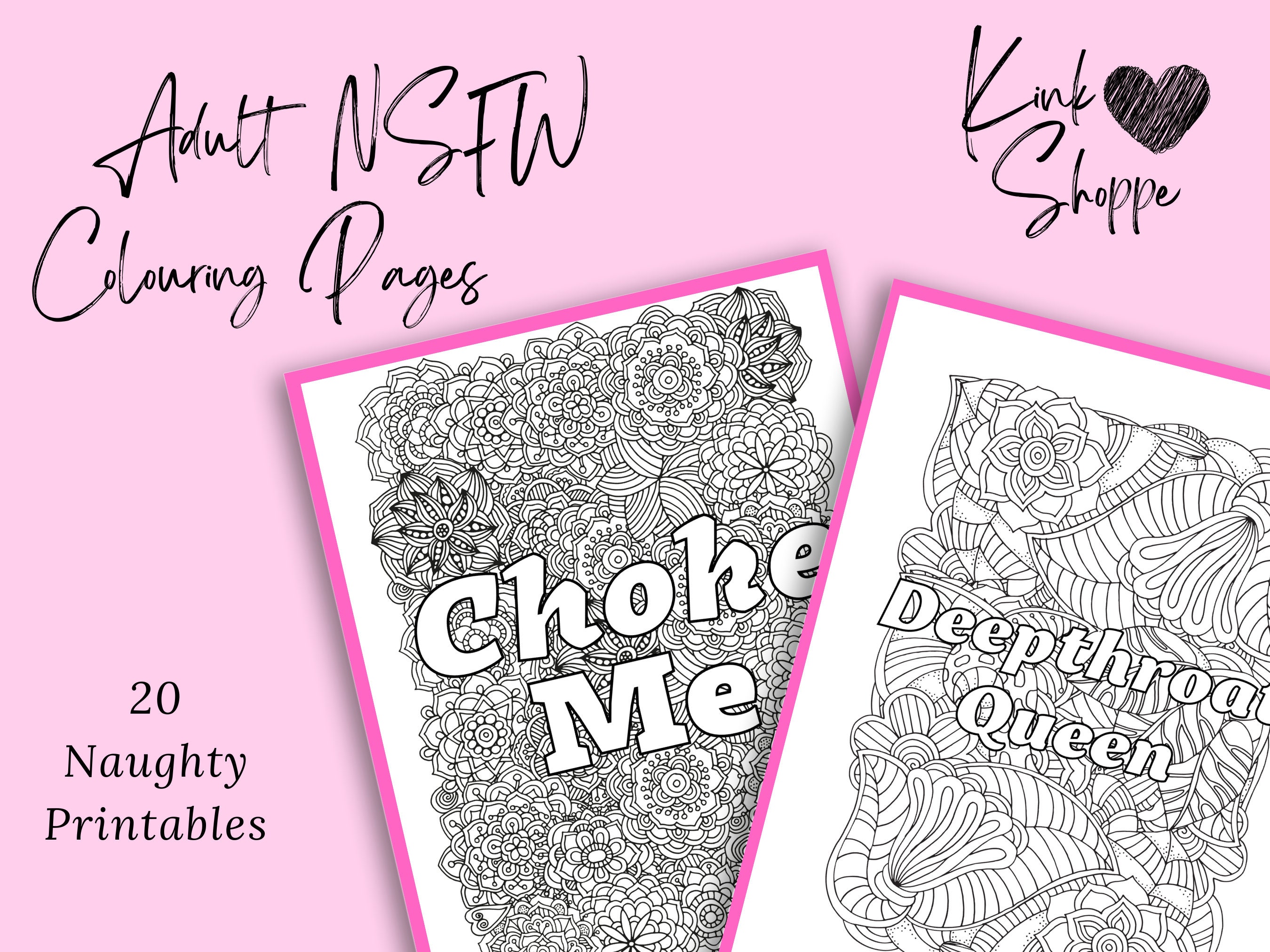 Adult NSFW Naughty Printable Colouring Pages - Etsy