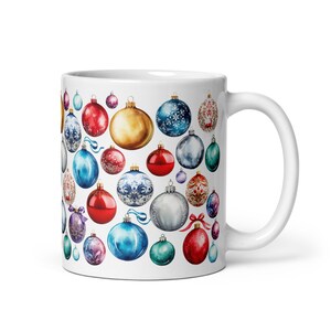 Weihnachtskugeln Kaffeetasse - Festliche Feiertagstasse
