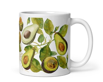 Avokadoälskarens kaffemugg: Färgglatt avokadomönster