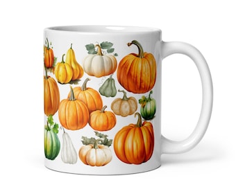 Fall Pumpkin Coffee Mug - Autumn Harvest Ceramic Cup - Cozy Seasonal Decor - Gift for Pumpkin Spice Lovers