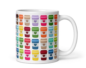 Rainbow Coffee Mug - Colorful Cup for Coffee Lovers