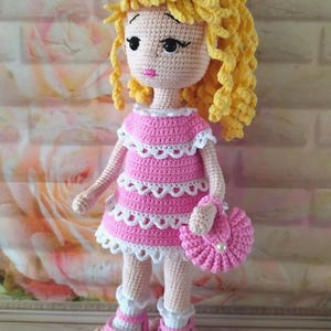 Crochet Doll: Handmade Amigurumi Princess, Removable Dress, 14 Inch