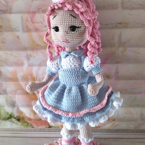 Handmade Crochet Doll: 14 Inch Cotton Princess with Removable Clothes