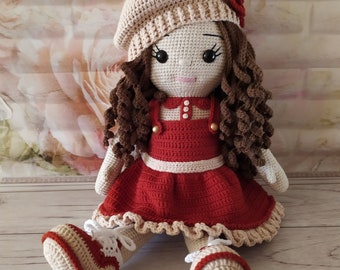 Muñeca Amigurumi de Crochet Hecha a Mano Ann.