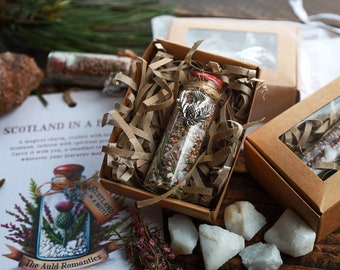 Scotland in a Bottle The Original Scottish Gift Keepsake Witchy Botanical Good Luck Charm Unique Souvenir