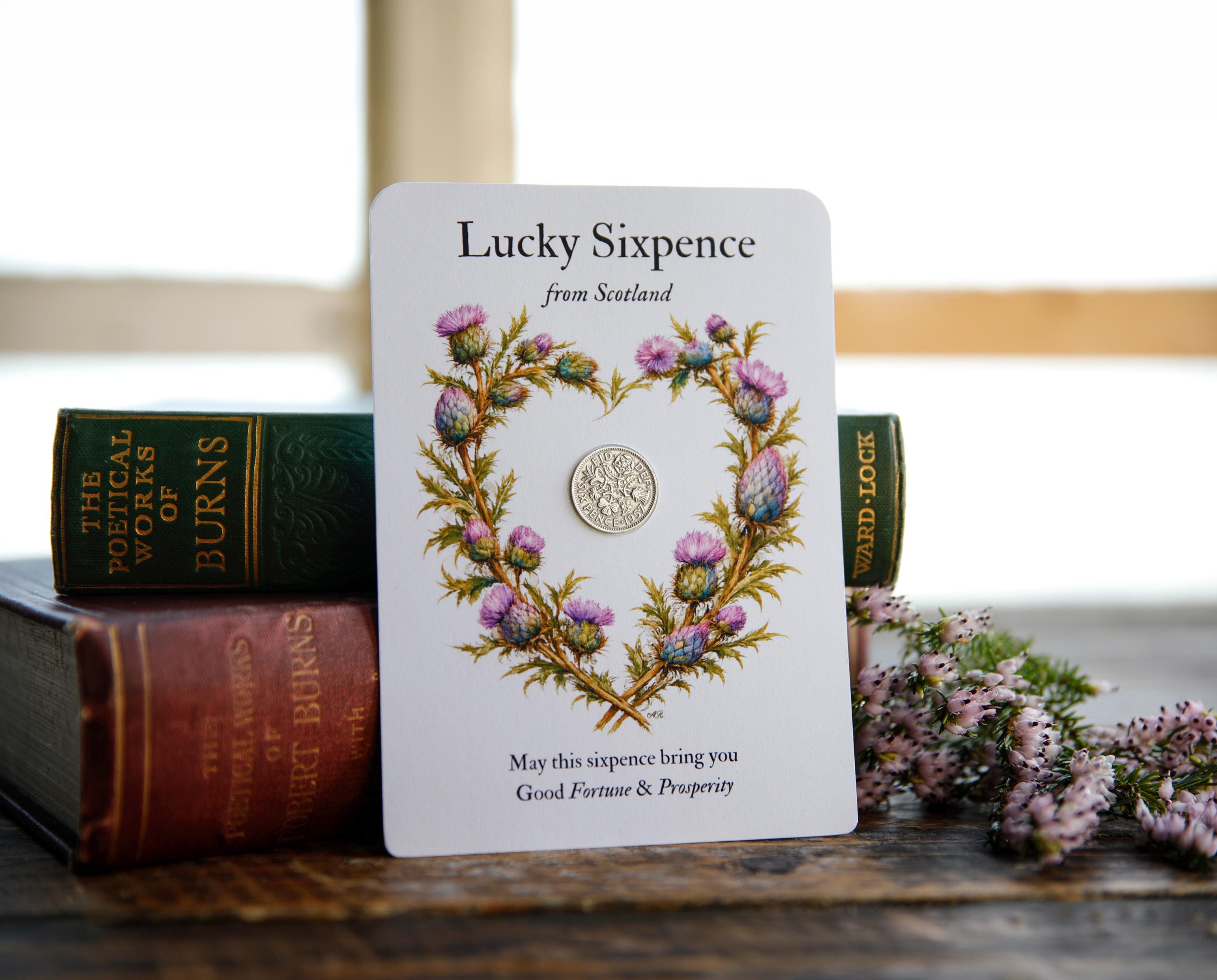Lucky Sixpence From Scotland Good Luck Scottish Keepsake