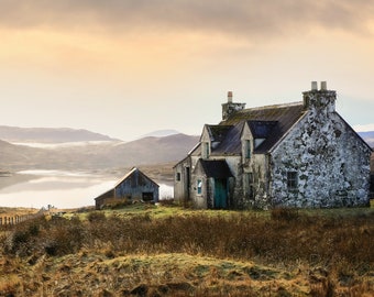 Old Hebridean Croft Scotland Premium Fine Art Print Signed by Artist Landscape photography Unique Christmas Gift Harris Unframed