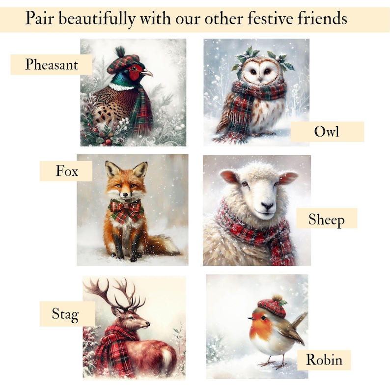 Red Squirrel Scottish Christmas Card LUXURY Fine Art Etching Scotland Snowy Small Print Scots Pine Tartan Lovers Xmas Greetings Winter scene imagem 5