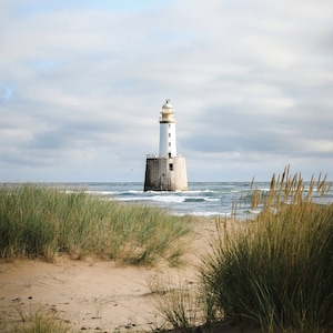 Rattray Head Lighthouse Scotland Print Portrait Fine Art Signed by Artist Unique Christmas Scottish Gift Aberdeenshire Unframed A4 Print