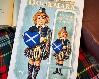 My Heart Belongs to Scotland The Auld Romantics Book Club Series Scotland Themed Bookmark Bookworm Scottish Gift