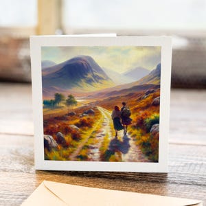 Safe Travels LUXURY Schottische Kunstkarte Inspirierend Nostalgische Auf Wiedersehen Viel Glück Ruhestandskarte Bon Voyage Abschied Ich ziehe nach Schottland um