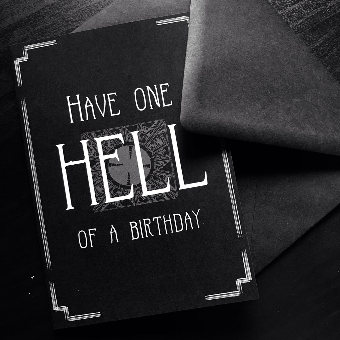 Hellraiser Birthday Card Alternative Gothic Birthday Card Etsy