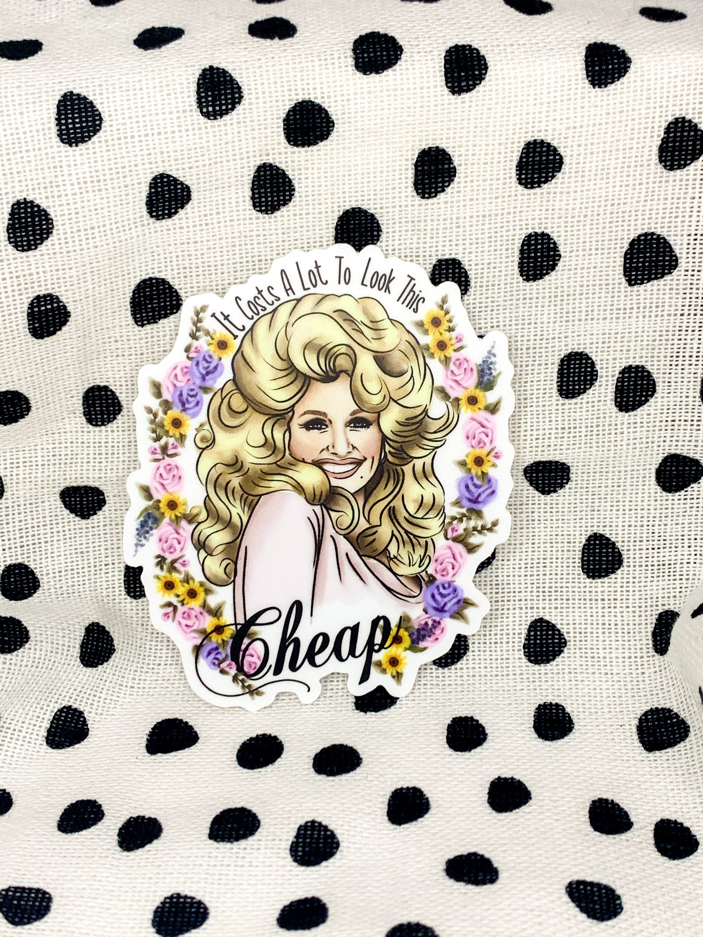 It costs a lot to look this cheap -Dolly Vinyl sticker, Hydro flask s…