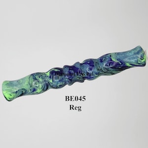 VIDEO! Handmade BUMPY Diamond Painting Drill Pen, Roll-Stop©! Swirls of Purple, Light Green, Black!  Sparkly!  A Cocoon Blank!