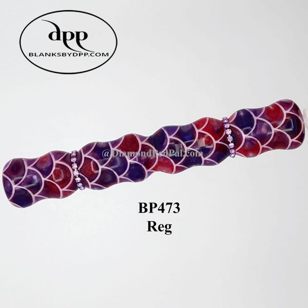 Video! Handmade BUMPY Diamond Painting Drill Pen, Roll-Stop©! Pearl Purple, Pink MERMAID Scales and 2 Crystal Belts! Blanks by DPP©!