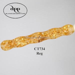 VIDEO! Handmade Diamond Painting Drill Pen, Roll-Stop©! Sparkly Yellow Glitter and Gold Flakes in Clear! Rich Blanks by DPP©!