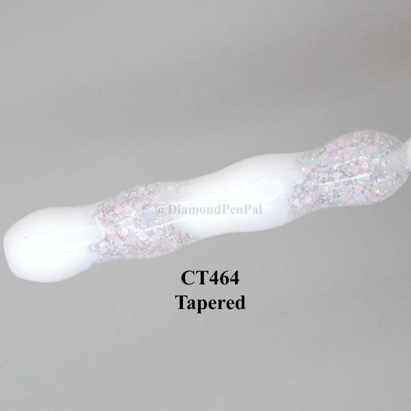 VIDEO! Handmade CHUBBY LAYERS Diamond Painting Drill Pen Stylus, Roll-Stop©! White with Pink/Blue/White Glitter! So Sweet!