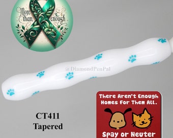 Video! Handmade Diamond Painting Drill Pen Stylus with Roll-Stop©! KITTY PUPPY PAW Pen to Benefit Spay/Neuter Clinics! Read Description!