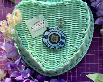 Digivice Acrylic Keychain Kawaii Art Japan Nihon Anime Manga Accessoire Cute Jewelry Gift Epoxy  Charm Digital Adventures Tamagotchi Pixels