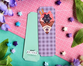 Scarameow Handmade Bookmark Kawaii Art Scaramouche Genshin Impact Honkai Star Rail Japan Nihon Anime Game Bookworm Book Aesthetic Cute Crepe