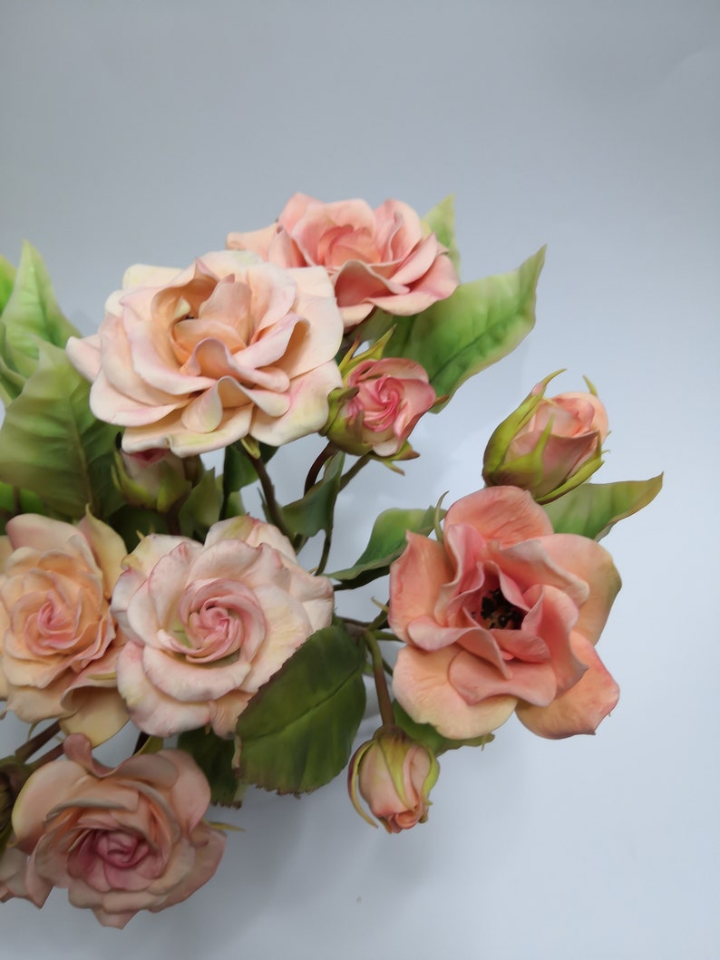 Realistic fake flowers Gift for christmas Polimer clay Etsy