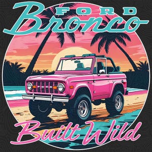 Ford Bronco PNG, DTF: Transferencia digital de camisetas