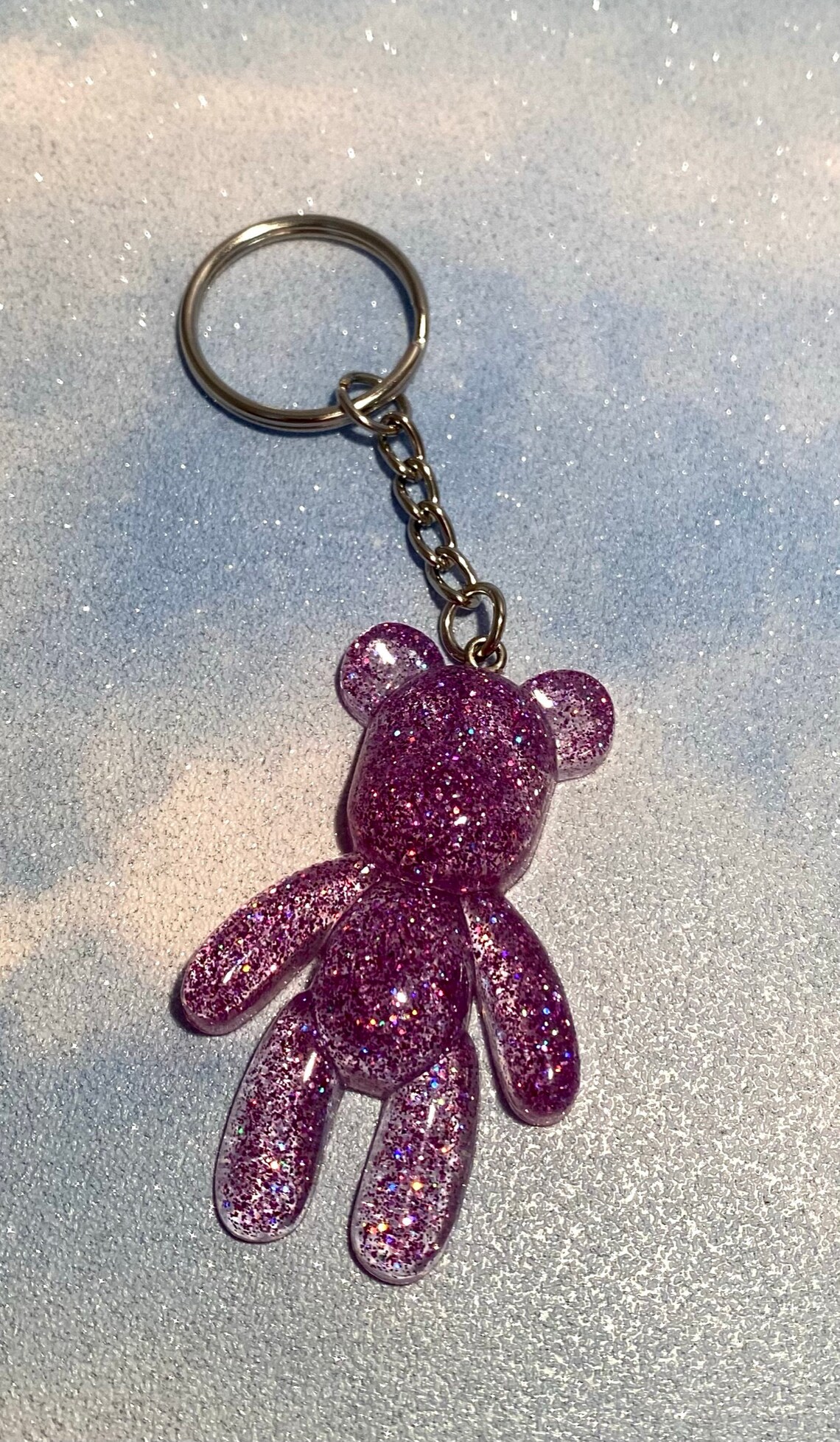 Resin Colour Bear Keychain Animal Keyring Mixed Colours | Etsy
