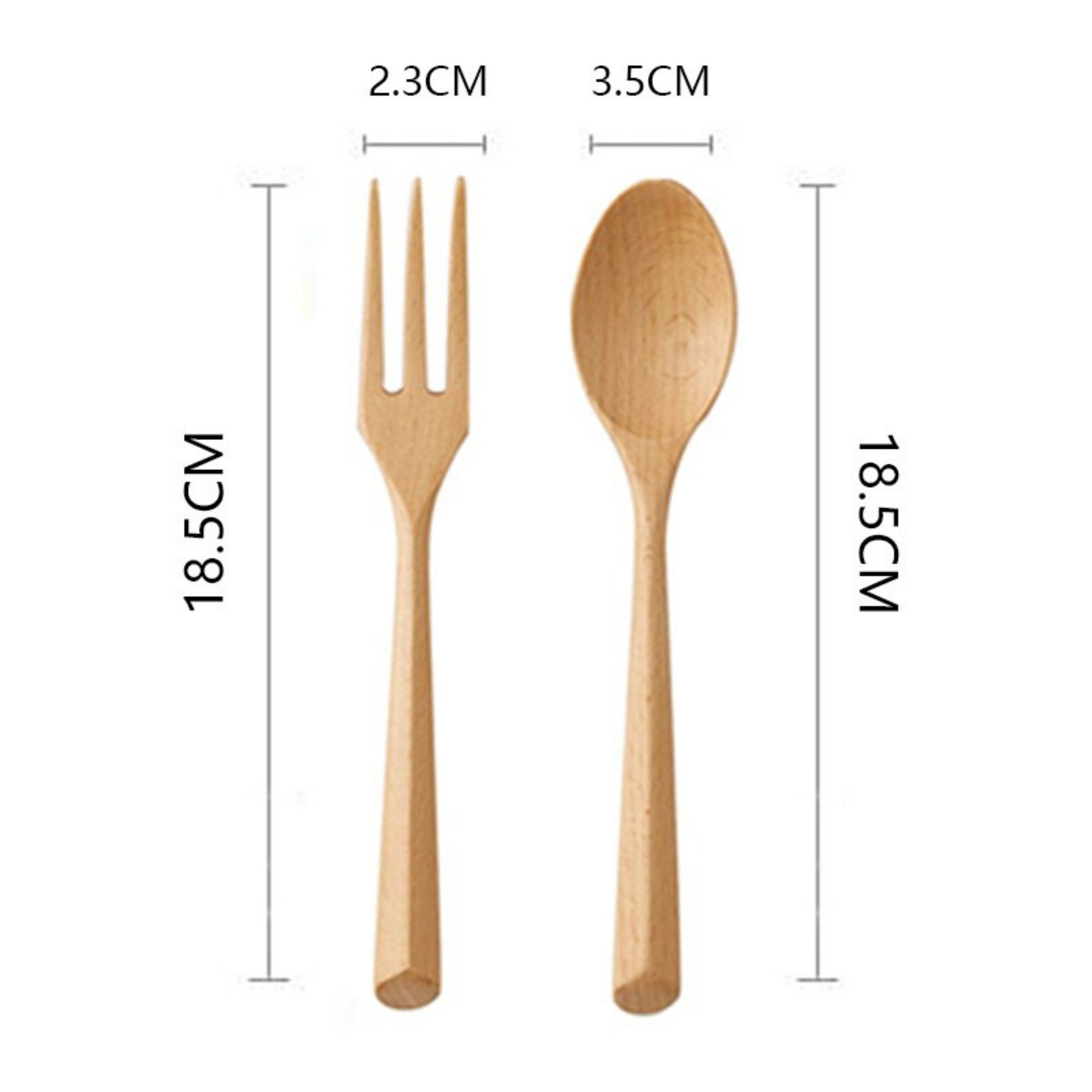 Handmade Natural Wooden Dinnerware Set Fork And Small Spoon Etsy