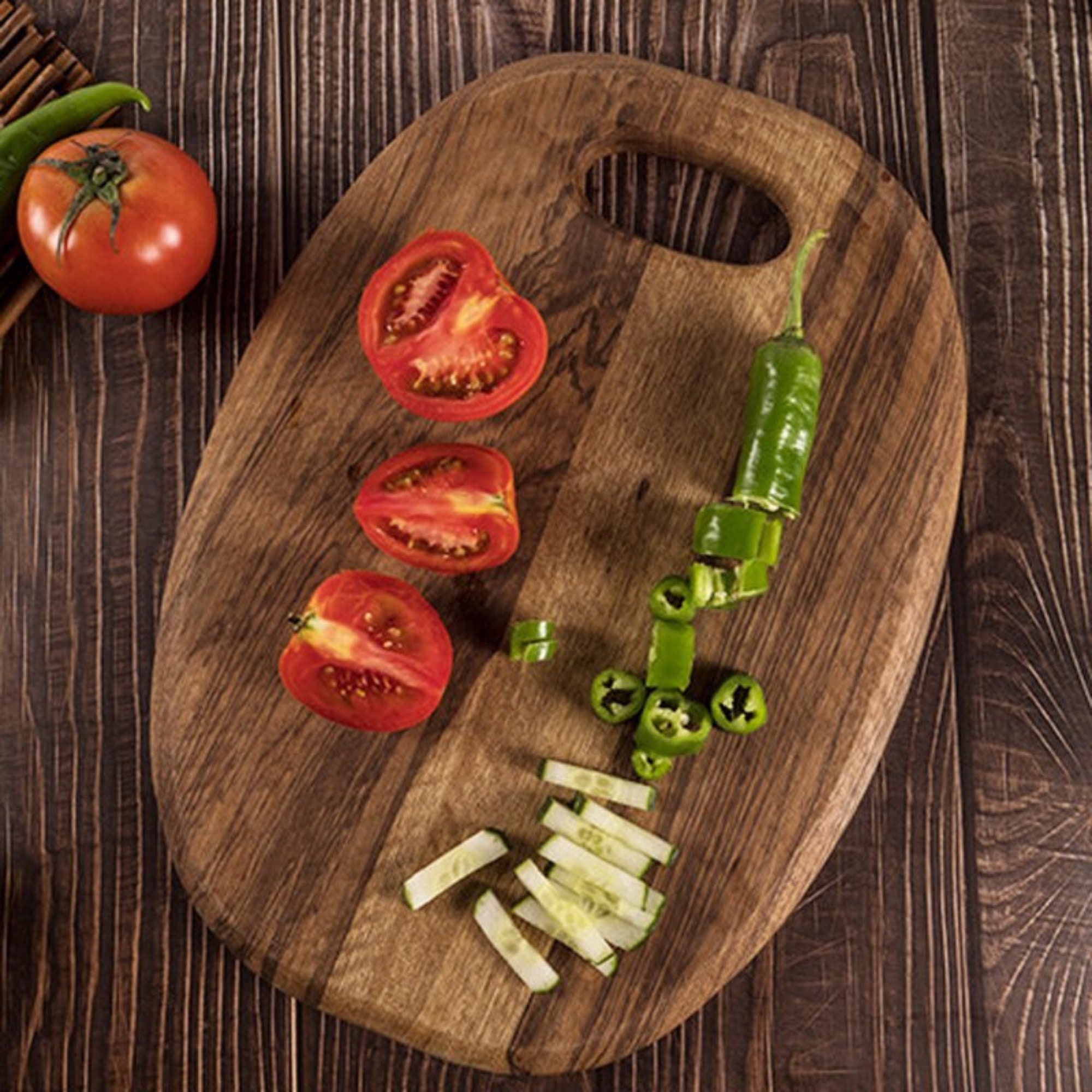 Wooden cutting board vegetable and fruit cutting board pizza Etsy