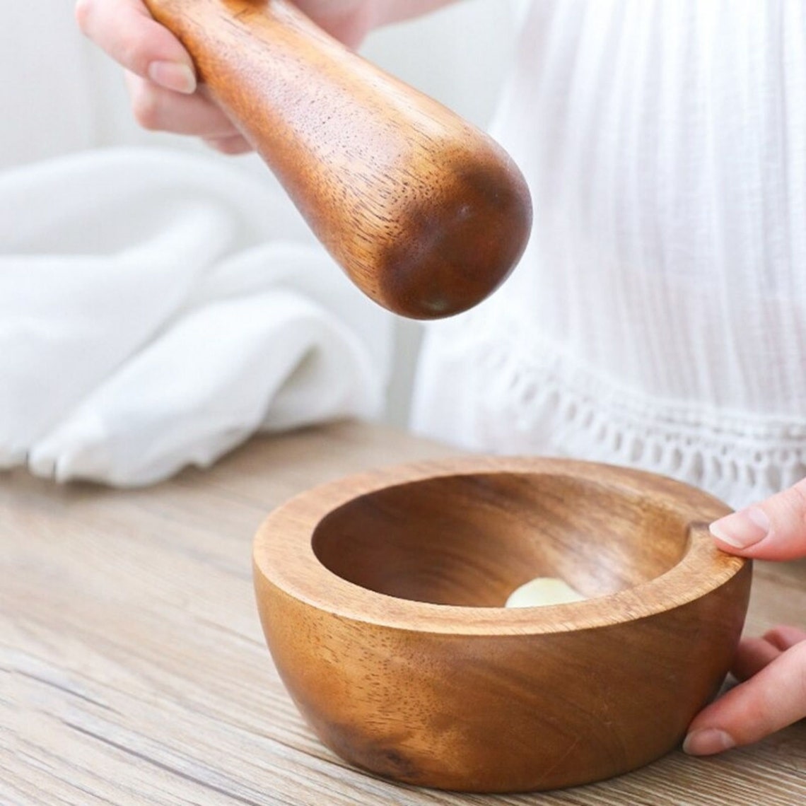 Machacador de ajo de madera granos de café de molienda del Etsy Machacador de ajo de madera granos de café de molienda del Etsy