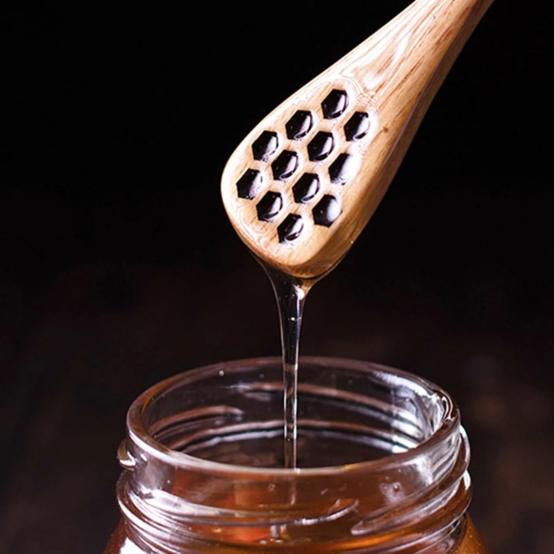 3Pcs Honey Stick Wooden Honey Spoon Long Handled Wooden Etsy