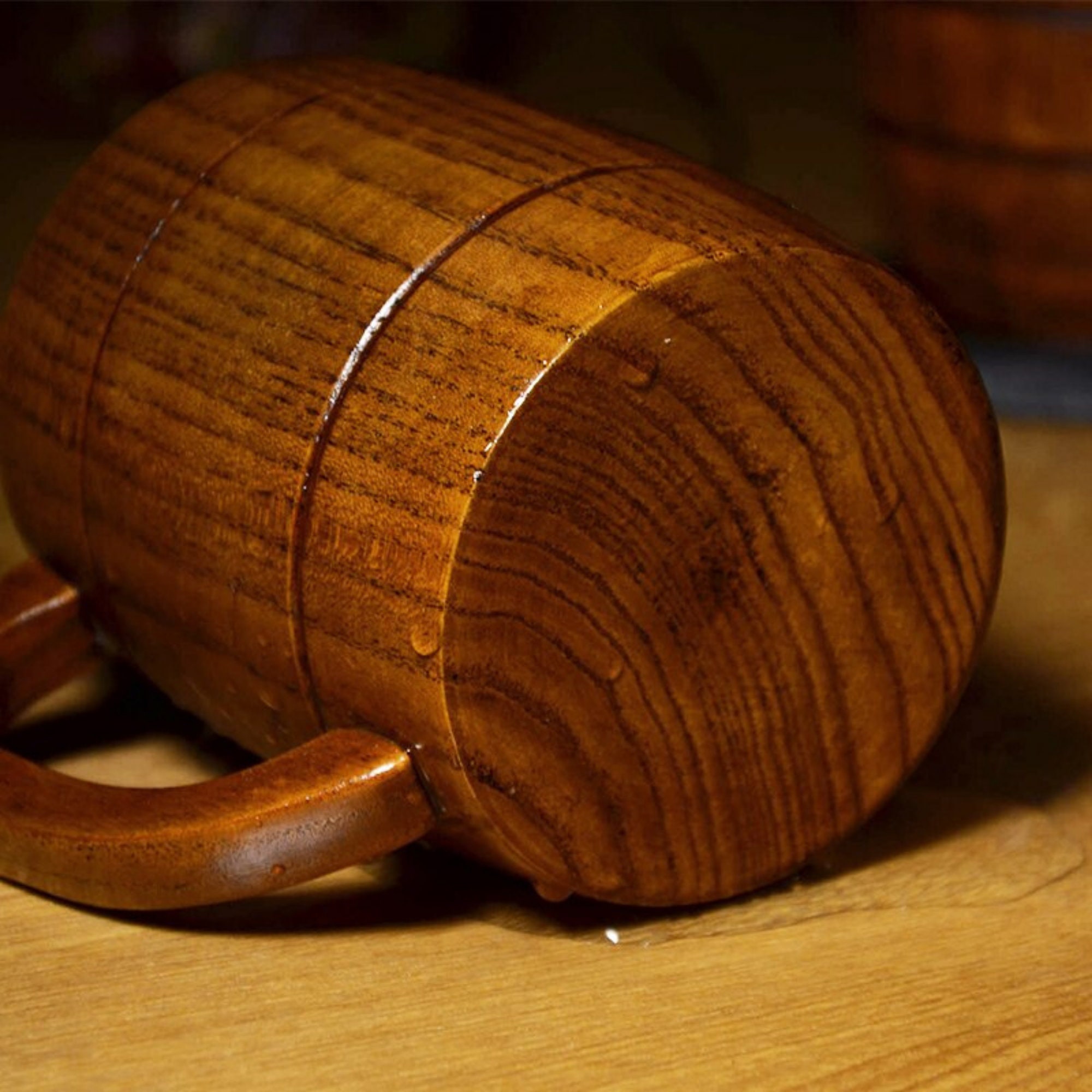 360ml Wooden Mug Large Vintage Mugs Coffee Tea Cup Etsy